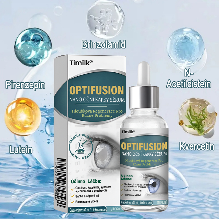 Oční kapky Timilk® optifusion nano sérum – nanotechnologie obnovuje jasný zrak, bez brýlí, bez chirurgického zákroku