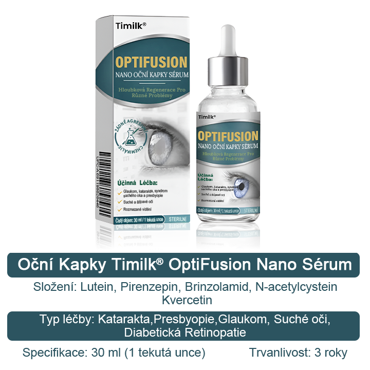 Oční kapky Timilk® optifusion nano sérum – nanotechnologie obnovuje jasný zrak, bez brýlí, bez chirurgického zákroku